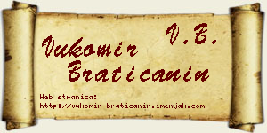 Vukomir Bratičanin vizit kartica